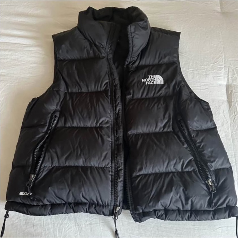Women’s Cropped The North Face Black Puffer Vest
